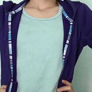 Purple running jacket